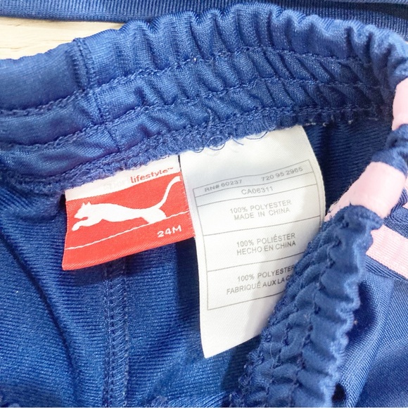 Puma Navy Tracksuit with Light Pink Accents - Picture 4 of 5